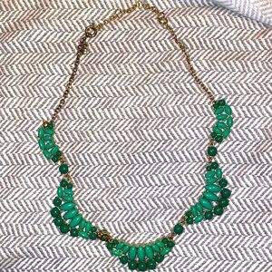 J.Crew Green Chunky Statement Necklace